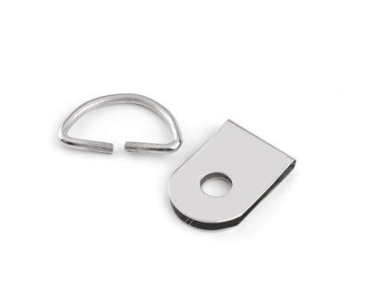 Sedlářský průvlek / polokroužek na kabelky šíře 15 mm (Balení 50 ks, Varianta nikl)