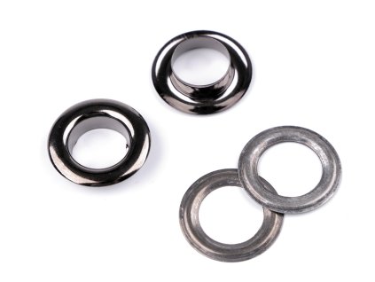 Průchodky s podložkou vnitřní Ø12 mm / vnější Ø21 mm lesklé 2. jakost (Balení 10 pár, Varianta 2 nikl černý)