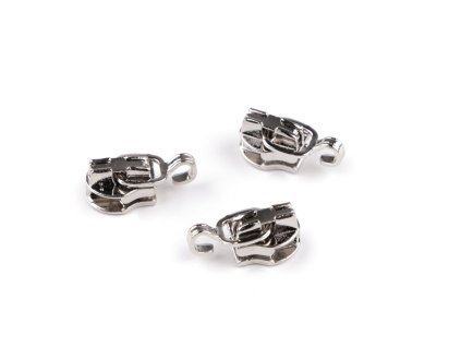 Jezdec ke spirálovým zipům No 3 s háčkem na přívěsek (Balení 3 ks, Varianta 1 nikl)