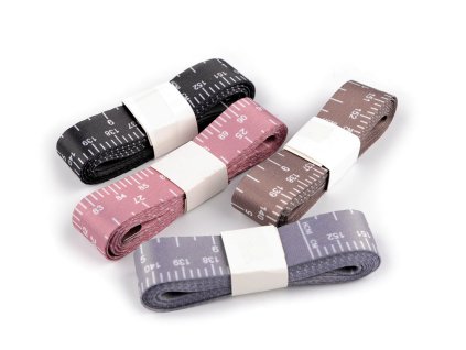 Saténový krejčovský metr (Balení 10 ks, Varianta 1 starorůžová sv.)