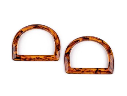 Ucha na tašky z pryskyřice (Balení 2 ks, Varianta 1 (12,5x11 cm) oranžový jantar)