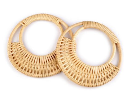 Ratanová ucha na tašky Ø16,5 cm (Balení 2 ks, Varianta přírodní)
