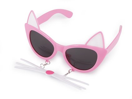 Párty / karnevalové brýle kočka s čumákem - dětské (Balení 1 ks, Varianta 1 růžová sv.)