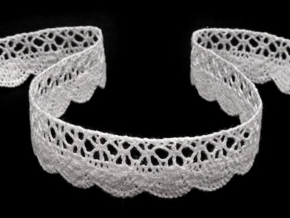 Bavlněná krajka paličkovaná šíře 22 mm (Balení 22.5 m, Varianta 1 bílá)