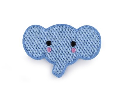 Nažehlovačka panda, slon, housenka (Balení 10 ks, Varianta 1 modrá světlá slon)