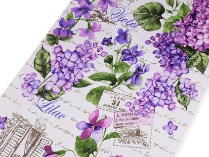 Bavlněné vaflové piké šeřík (Balení 1 m)