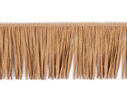 Třásně rafie přírodní šíře 90 mm (Balení 1 m, Varianta hnědá přírodní)