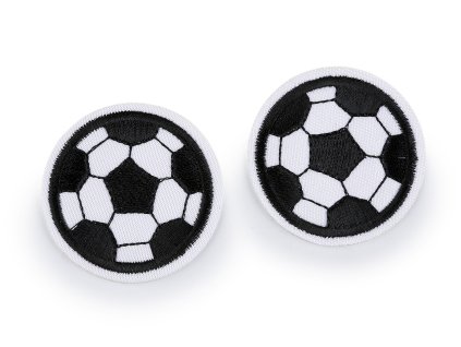 Nažehlovačka fotbalový míč (Balení 10 ks, Varianta 1 bílá černá)