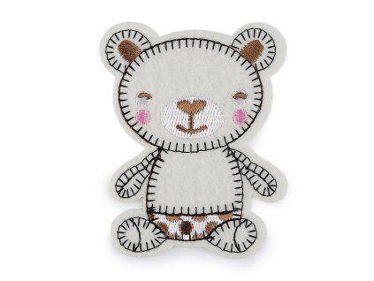 Nažehlovačka medvěd (Balení 10 ks, Varianta 1 krémová světlá)