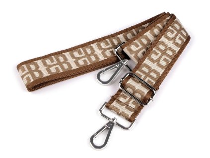 Popruh na tašku s karabinami šíře 3,8 cm (Balení 1 ks, Varianta 1 béžová platina)