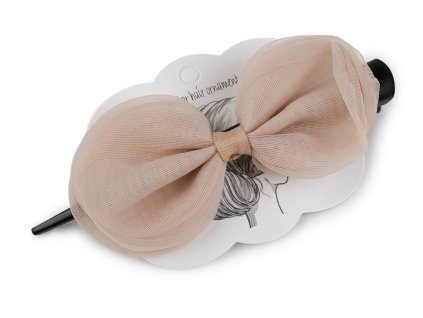 Sponka do vlasů mašle (Balení 1 ks, Varianta 1 krémová světlá)