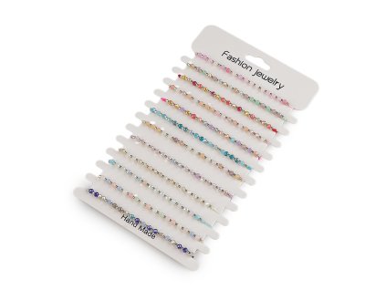 Náramek shamballa broušené korálky s AB efektem (Balení 1 ks, Varianta 3 červená)