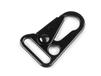 Kovová karabina, průvlek 22 mm (Balení 1 ks, Varianta černý lak)