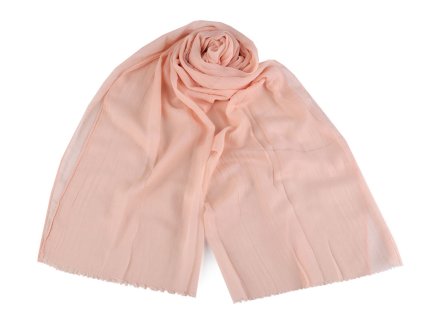 Letní šátek / šála vrapovaný, lehký 40x175 cm (Balení 1 ks, Varianta 16 bílá)