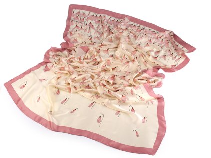 Saténový šátek / šála sněženky 85x185 cm (Balení 1 ks, Varianta 1 pudrová)