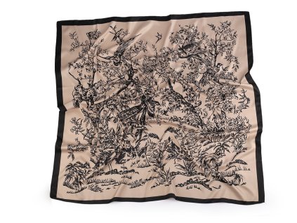 Saténový šátek 90x90 cm (Balení 1 ks, Varianta 1 béžová)