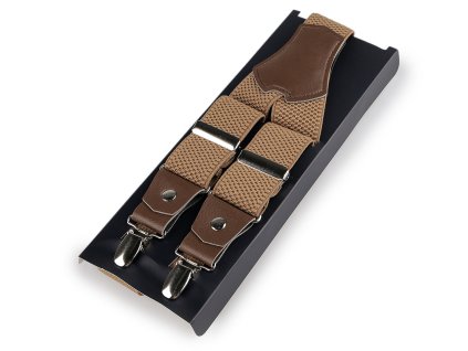 Šle s dvojitým zapínáním šíře 3,5 cm délka 120 cm v krabičce (Balení 1 ks, Varianta 1 béžová tmavá)