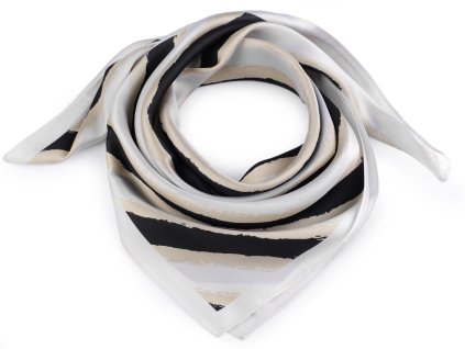 Saténový šátek 70x70 cm (Balení 1 ks, Varianta 1 béžová světlá)