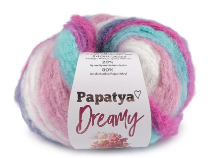Pletací příze Papatya Dreamy 100 g (Balení 1 ks, Varianta 1 (01) béžová růžová světlá)