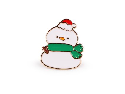 Vánoční brož / odznak (Balení 1 ks, Varianta 1 bílá sněhulák)