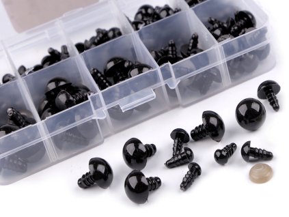 Sada očí s pojistkou 142 sad (Balení 1 sada, Varianta černá)