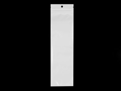 Uzavíratelný sáček se závěsem 7x25 cm jedna strana průhledná (Balení 100 ks, Varianta bílá)