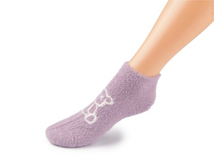Dámské / dívčí ponožky teplé kotníkové (Balení 1 pár, Varianta 1 pudrová)