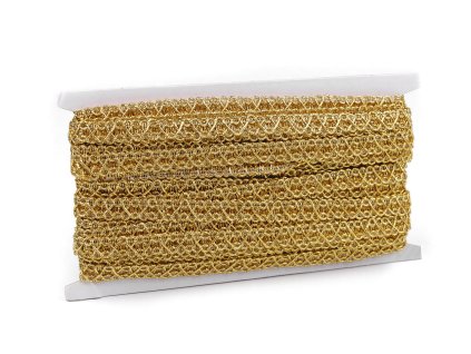 Leonský prýmek šíře 13 mm (Balení 18 m, Varianta 2 zlatá)
