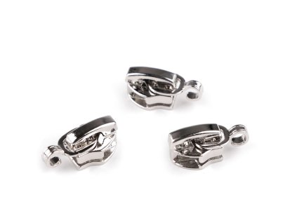 Jezdec ke spirálovým zipům No 5 s háčkem na přívěsek (Balení 3 ks, Varianta 1 nikl)