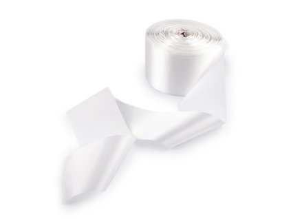 Stuha k výrobě šerpy, mašlí šíře 12 cm vhodná k psaní textu a potisku (Balení 1 m, Varianta 1 bílá)