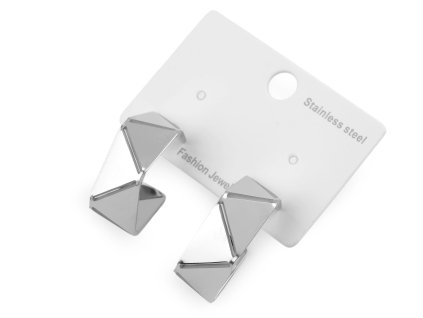 Náušnice z nerezové oceli (Balení 1 pár, Varianta 1 stříbrná)