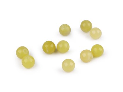 Jadeit citronový syntetický, minerální korálky Ø8 mm (Balení 10 ks, Varianta jadeit citronový)