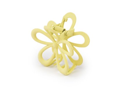 Kovový skřipec do vlasů květ (Balení 1 ks, Varianta 1 žlutá světlá)