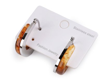 Náušnice z nerezové oceli (Balení 1 pár, Varianta 1 stříbrná)