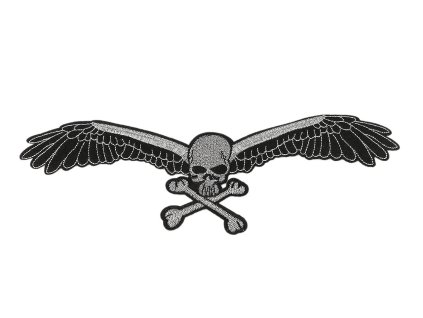 Nažehlovačka lebka (Balení 1 ks, Varianta 1 stříbrná lurex)