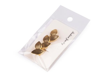 Sponka do vlasů listy (Balení 1 ks, Varianta 1 stříbrná)