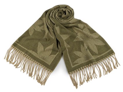 Zimní šála / pléd s třásněmi 70x185 cm (Balení 1 ks, Varianta 1 béžová světlá)