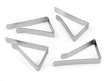 Kovová spona na ubrus 4 ks (Balení 1 karta, Varianta stříbrná)