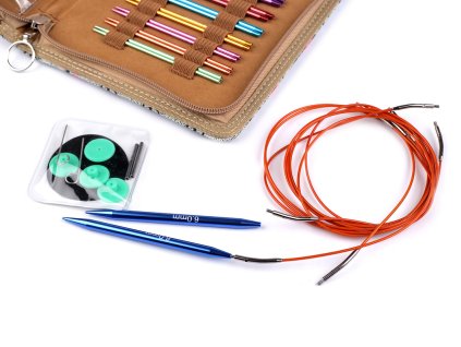 Sada šroubovacích kruhových jehlic v pouzdře (Balení 1 sada, Varianta 1 béžová)