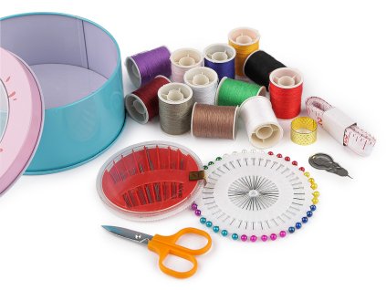 Sada na šití v plechové krabičce (Balení 1 ks, Varianta viz foto)