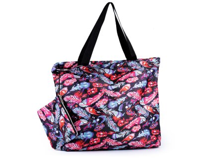 Skládací nákupní taška se zipem 39x40 cm (Balení 1 ks, Varianta 45 zelená)