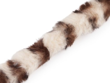 Všívací oděvní / dekorační kožešina kulatá, zvířecí vzor šíře 2,5 cm (Balení 1 m, Varianta 1 béžová světlá)