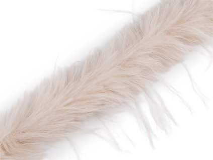 Všívací oděvní / dekorační kožešina s dlouhým chlupem šíře 6 cm (Balení 1 m, Varianta 1 béžová světlá)