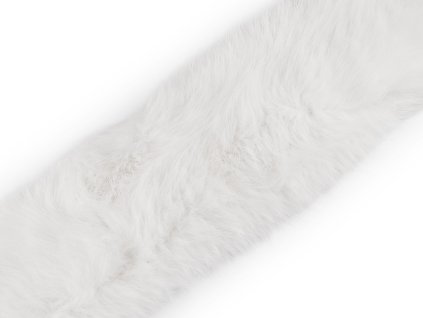 Oděvní kožešina s poutky na kapuci délka 68 cm (Balení 1 ks, Varianta 1 bílá)