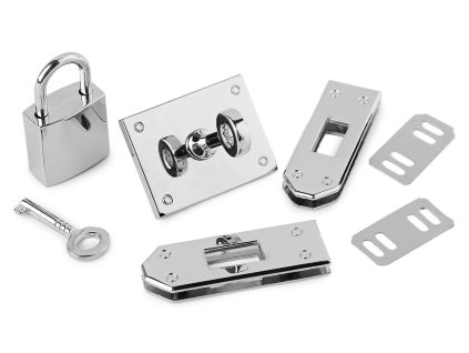 Sada zapínání na tašku se zámkem (Balení 1 sada, Varianta 1 nikl)