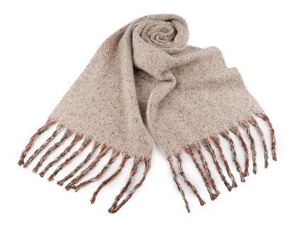 Zimní šála s třásněmi 35x185 cm (Balení 1 ks, Varianta 2 červená)