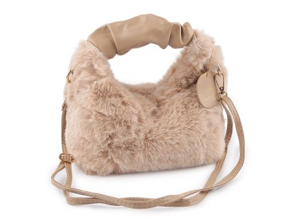 Kožešinová kabelka 24x21 cm (Balení 1 ks, Varianta 1 bílá)