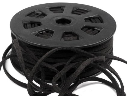 Řemínek imitace kůže šíře 3 mm (Balení 30 m, Varianta 3 černá)