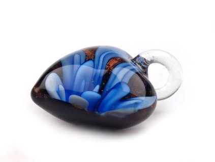 Skleněný přívěsek srdce 21x21 mm (Balení 1 ks, Varianta 11 žlutá)