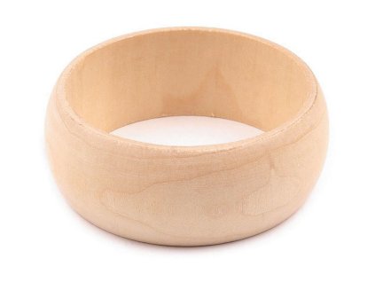 Dřevěný náramek k domalování Ø67 mm (Balení 1 ks, Varianta přírodní sv.)